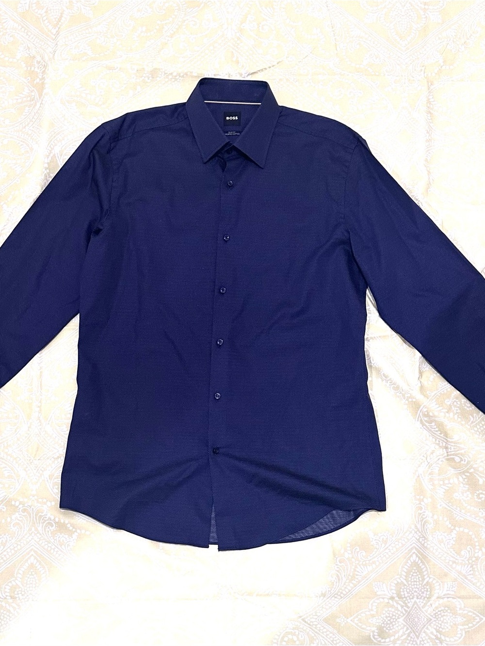 BOSS Men's Dark Blue Dress Shirt